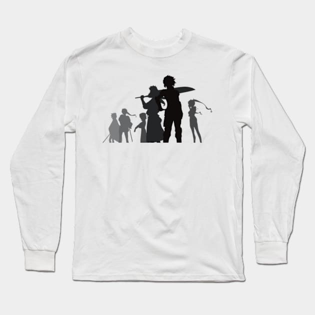 Danmachi Anime Season 4 Hestia Familia Member in Black Silhouette Long Sleeve T-Shirt by Animangapoi